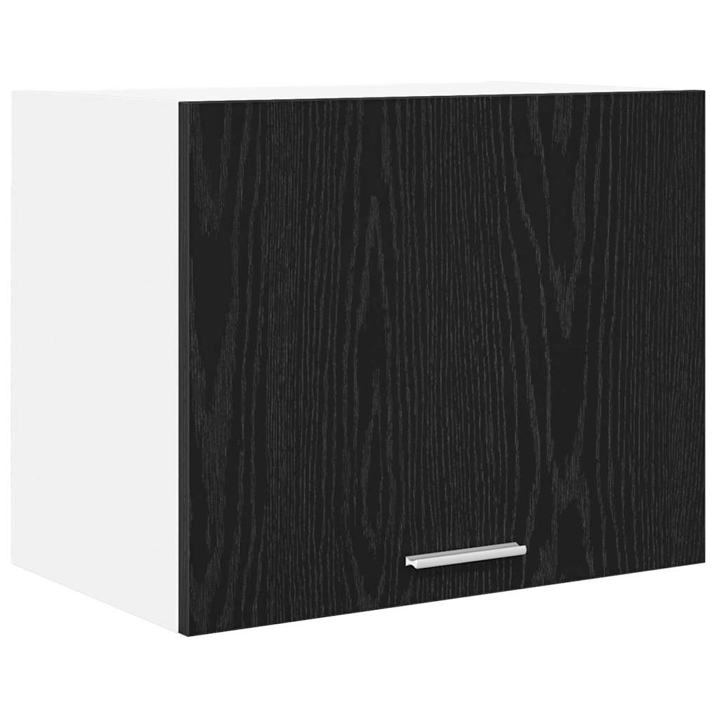 Hanging Cabinet Riga Black Oak and White 50 x 31 x 40 cm